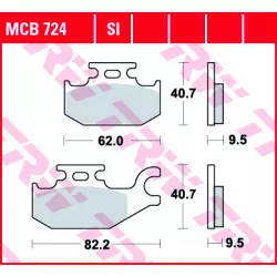 Τακάκια μοτοσυκλέτας TRW MCB724