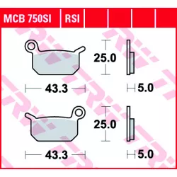 Τακάκια μοτοσυκλέτας TRW MCB750RSI