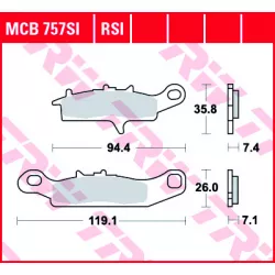 Τακάκια μοτοσυκλέτας TRW MCB757RSI Τακάκια μοτοσυκλέτας TRW MCB757RSI