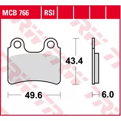 Τακάκια μοτοσυκλέτας TRW MCB766RSI Τακάκια μοτοσυκλέτας TRW MCB766RSI