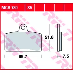 Τακάκια μοτοσυκλέτας TRW MCB780SV