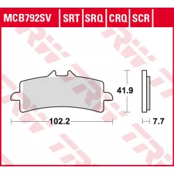 Τακάκια μοτοσυκλέτας TRW MCB792CRQ Τακάκια μοτοσυκλέτας TRW MCB792CRQ