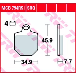 Τακάκια μοτοσυκλέτας TRW MCB794RSI Τακάκια μοτοσυκλέτας TRW MCB794RSI