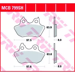 Τακάκια μοτοσυκλέτας TRW MCB799SH