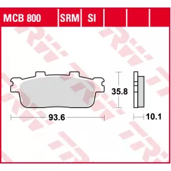 Τακάκια μοτοσυκλέτας TRW MCB800SRM Τακάκια μοτοσυκλέτας TRW MCB800SRM