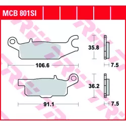 Τακάκια μοτοσυκλέτας TRW MCB801SI Τακάκια μοτοσυκλέτας TRW MCB801SI