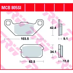 Τακάκια μοτοσυκλέτας TRW MCB805SI Τακάκια μοτοσυκλέτας TRW MCB805SI