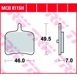 Τακάκια μοτοσυκλέτας TRW MCB811SH
