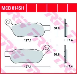 Τακάκια μοτοσυκλέτας TRW MCB814SH Τακάκια μοτοσυκλέτας TRW MCB814SH