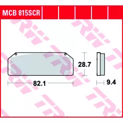 Τακάκια μοτοσυκλέτας TRW MCB815SCR Τακάκια μοτοσυκλέτας TRW MCB815SCR