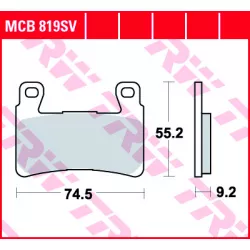 Τακάκια μοτοσυκλέτας TRW MCB819SV Τακάκια μοτοσυκλέτας TRW MCB819SV