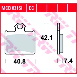 Τακάκια μοτοσυκλέτας TRW MCB831SI