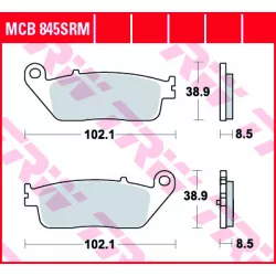 Τακάκια μοτοσυκλέτας TRW MCB845SRM Τακάκια μοτοσυκλέτας TRW MCB845SRM