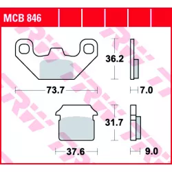 Τακάκια μοτοσυκλέτας TRW MCB846 Τακάκια μοτοσυκλέτας TRW MCB846