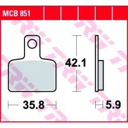 Τακάκια μοτοσυκλέτας TRW MCB851 Τακάκια μοτοσυκλέτας TRW MCB851