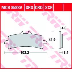 Τακάκια μοτοσυκλέτας TRW MCB858CRQ Τακάκια μοτοσυκλέτας TRW MCB858CRQ