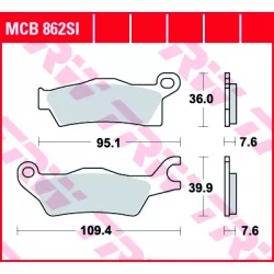 Τακάκια μοτοσυκλέτας TRW MCB862SI