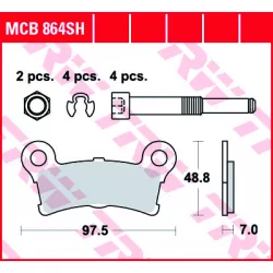 Τακάκια μοτοσυκλέτας TRW MCB864SH Τακάκια μοτοσυκλέτας TRW MCB864SH