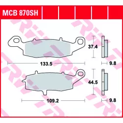 Τακάκια μοτοσυκλέτας TRW MCB870SH Τακάκια μοτοσυκλέτας TRW MCB870SH