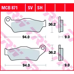 Τακάκια μοτοσυκλέτας TRW MCB871SV