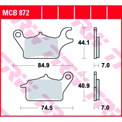 Τακάκια μοτοσυκλέτας TRW MCB872 Τακάκια μοτοσυκλέτας TRW MCB872