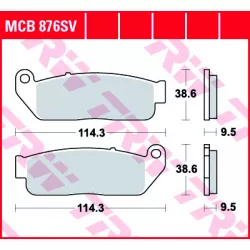 Τακάκια μοτοσυκλέτας TRW MCB876SV