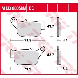 Τακάκια μοτοσυκλέτας TRW MCB880SRM Τακάκια μοτοσυκλέτας TRW MCB880SRM