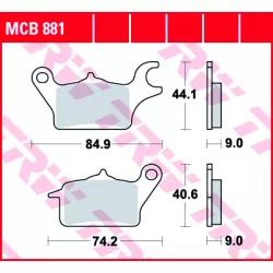 Τακάκια μοτοσυκλέτας TRW MCB881 Τακάκια μοτοσυκλέτας TRW MCB881