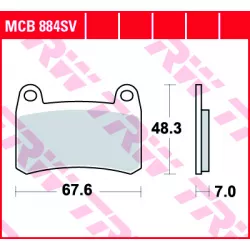 Τακάκια μοτοσυκλέτας TRW MCB884SV