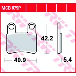Τακάκια μοτοσυκλέτας TRW MCB875P Τακάκια μοτοσυκλέτας TRW MCB875P