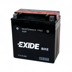 Μπαταρία μοτοσυκλέτας EXIDE 12V - YTX16-BS