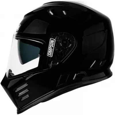 Κράνος μηχανής SIMPSON VENOM SOLID GLOSS BLACK FULL FACE