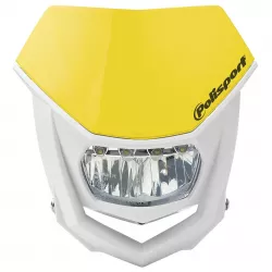 Φανάρι εμπρός με μάσκα POLISPORT HALO LED - ΑΣΠΡΟ/ΚΙΤΡΙΝΟ Φανάρι εμπρός με μάσκα POLISPORT HALO LED - ΑΣΠΡΟ/ΚΙΤΡΙΝΟ