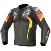 Δερμάτινο μπουφάν μηχανής ALPINESTARS ATEM V4 ΜΑΥΡΟ/ΚΟΚΚΙΝΟ/ΚΙΤΡΙΝΟ