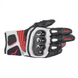 Γάντια μηχανής ALPINESTARS SP-X AIR CARBON V2 BLACK/WHITE/FLUO RED Γάντια μηχανής ALPINESTARS SP-X AIR CARBON V2 BLACK/WHITE/FLUO RED