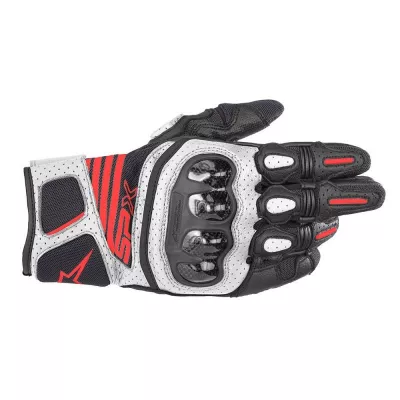 Γάντια μηχανής ALPINESTARS SP-X AIR CARBON V2 BLACK/WHITE/FLUO RED