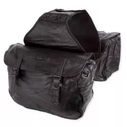 Δερμάτινες πλαϊνές βαλίτσες μοτοσυκλέτας A-PRO SPIRIT BLACK