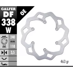 Πίσω δισκόπλακα μοτοσυκλέτας Galfer WAVE FIXED 240x3.5mm DF338W Πίσω δισκόπλακα μοτοσυκλέτας Galfer WAVE FIXED 240x3.5mm DF338W