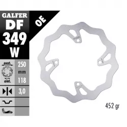 Δισκόπλακα μοτοσυκλέτας εμπρός Galfer WAVE FIXED 250x3mm DF349W Δισκόπλακα μοτοσυκλέτας εμπρός Galfer WAVE FIXED 250x3mm DF349W