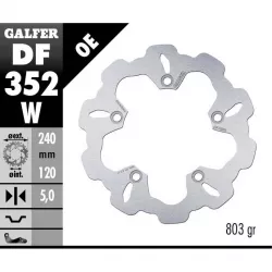 Πίσω δισκόπλακα μοτοσυκλέτας Galfer WAVE FIXED 240x5mm DF352W Πίσω δισκόπλακα μοτοσυκλέτας Galfer WAVE FIXED 240x5mm DF352W