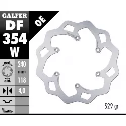 Πίσω δισκόπλακα μοτοσυκλέτας Galfer WAVE FIXED 240x4mm DF354W Πίσω δισκόπλακα μοτοσυκλέτας Galfer WAVE FIXED 240x4mm DF354W