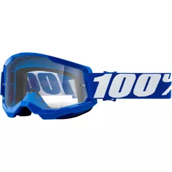Μάσκα μηχανής motocross 100% STRATA2 BLUE- CLEAR Μάσκα μηχανής motocross 100% STRATA2 BLUE- CLEAR