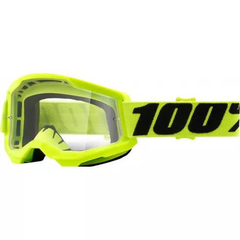 Μάσκα μηχανής motocross 100% STRATA2 YELLOW-CLEAR Μάσκα μηχανής motocross 100% STRATA2 YELLOW-CLEAR