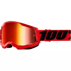 Μάσκα μηχανής motocross 100% STRATA2 RED-MIRROR RED Μάσκα μηχανής motocross 100% STRATA2 RED-MIRROR RED