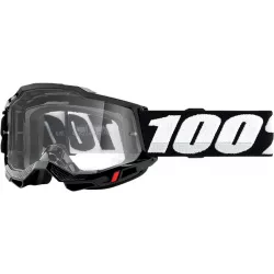 Μάσκα μηχανής motocross 100% ACCURI2 BLACK-CLEAR Μάσκα μηχανής motocross 100% ACCURI2 BLACK-CLEAR