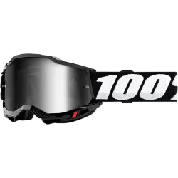 Μάσκα μηχανής motocross 100% ACCURI2 BLACK-MIRROR SILVER