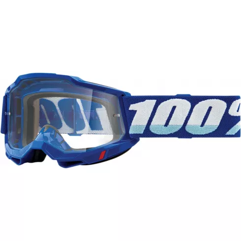 Μάσκα μηχανής motocross 100% ACCURI2 BLUE-CLEAR Μάσκα μηχανής motocross 100% ACCURI2 BLUE-CLEAR