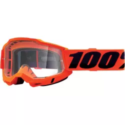 Μάσκα μηχανής 100% ACCURI2 NEON ORANGE-CLEAR