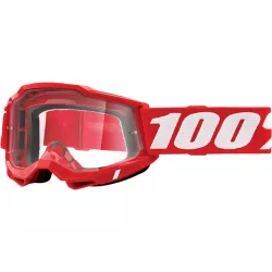 Μάσκα μηχανής motocross 100% ACCURI2 RED-CLEAR Μάσκα μηχανής motocross 100% ACCURI2 RED-CLEAR