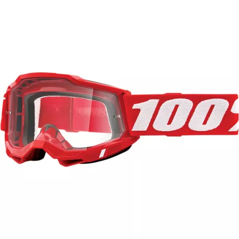 Μάσκα μηχανής motocross 100% ACCURI2 RED-CLEAR Μάσκα μηχανής motocross 100% ACCURI2 RED-CLEAR